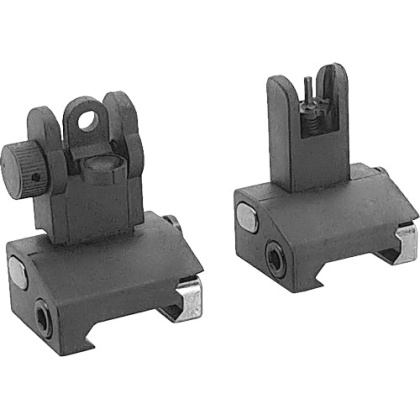 Je Flip-up Front And Rear - Polymer Sight Set Black