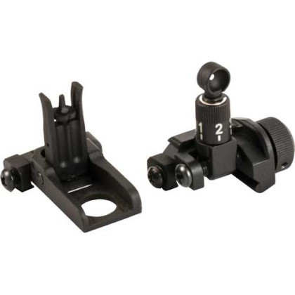 Je Flip-up Front And Rear - Steel Sight Set Black