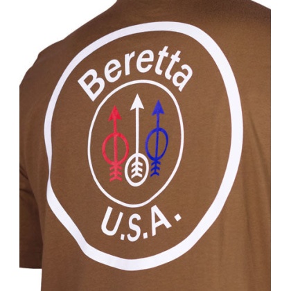 Beretta T-shirt Usa Logo - Medium Tobacco Brown