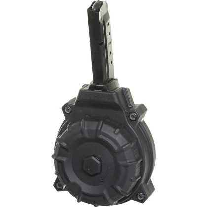 Pro Mag Magazine S&w Shield - 9mm 50-round Drum Black Poly