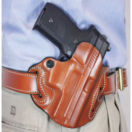 Desantis Speed Scabbard Holstr - Rh Owb Leather Shield 9 Ez Tan