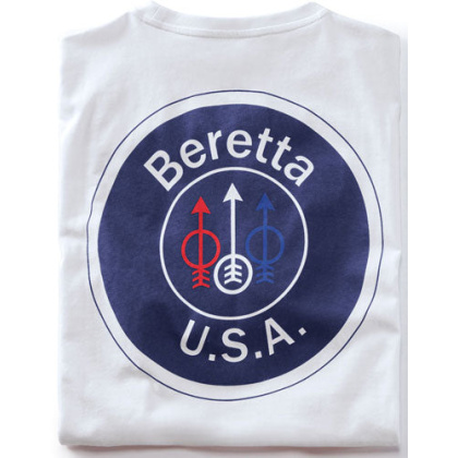 Beretta T-shirt Usa Logo - Medium White
