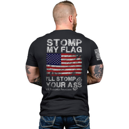 Nine Line Apparel Stomp My - Flag Men\'s T-shirt Black 2xl