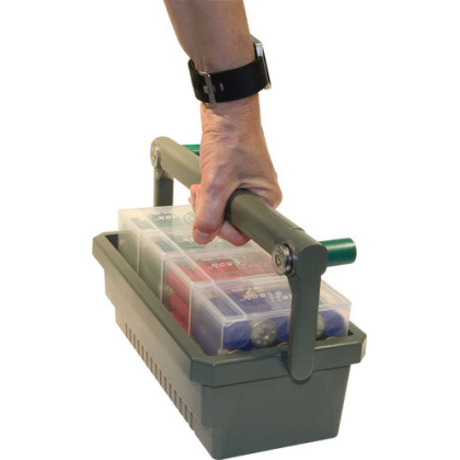 Mtm Shotshell Box Caddy W- 4 - Ss25 Rnd Clear Shotshell Boxes