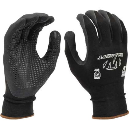 Walkers Coated Nylon Glove - 15ga Shell W-xtra Grip Palm Lg