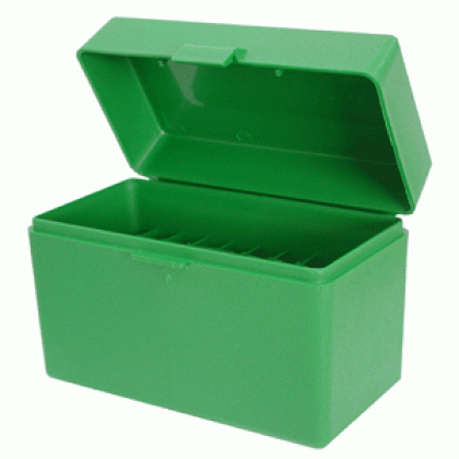 Mtm Ammo Box Medium Rifle - 50-rounds Flip Top Style Green