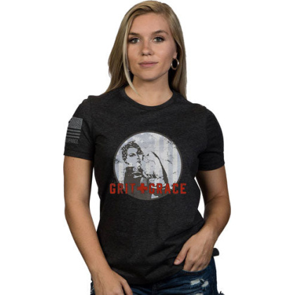 Nine Line Apparel Grit & Grace - Women\'s T-shirt Hthr Grey Sml