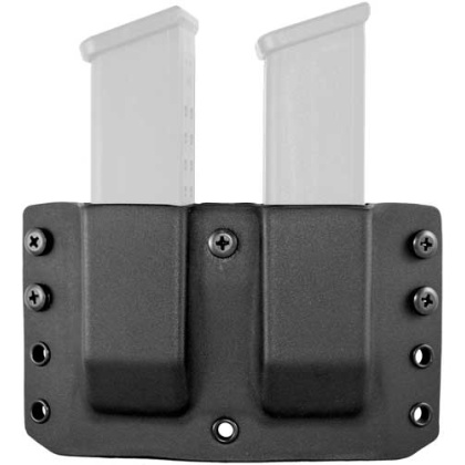 Comp-tac Twin Warrior Mag Pch - Belt Clip Amb #4 Glock 9-40 Bl