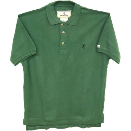 Bg Jr. Short Sleeve Buck Mark - Polo Jr. Medium Forest Green<