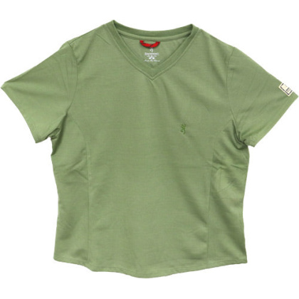 Bg Women\'s Ss V-neck Perfrmnce - T-shirt Medium Leaf Green<